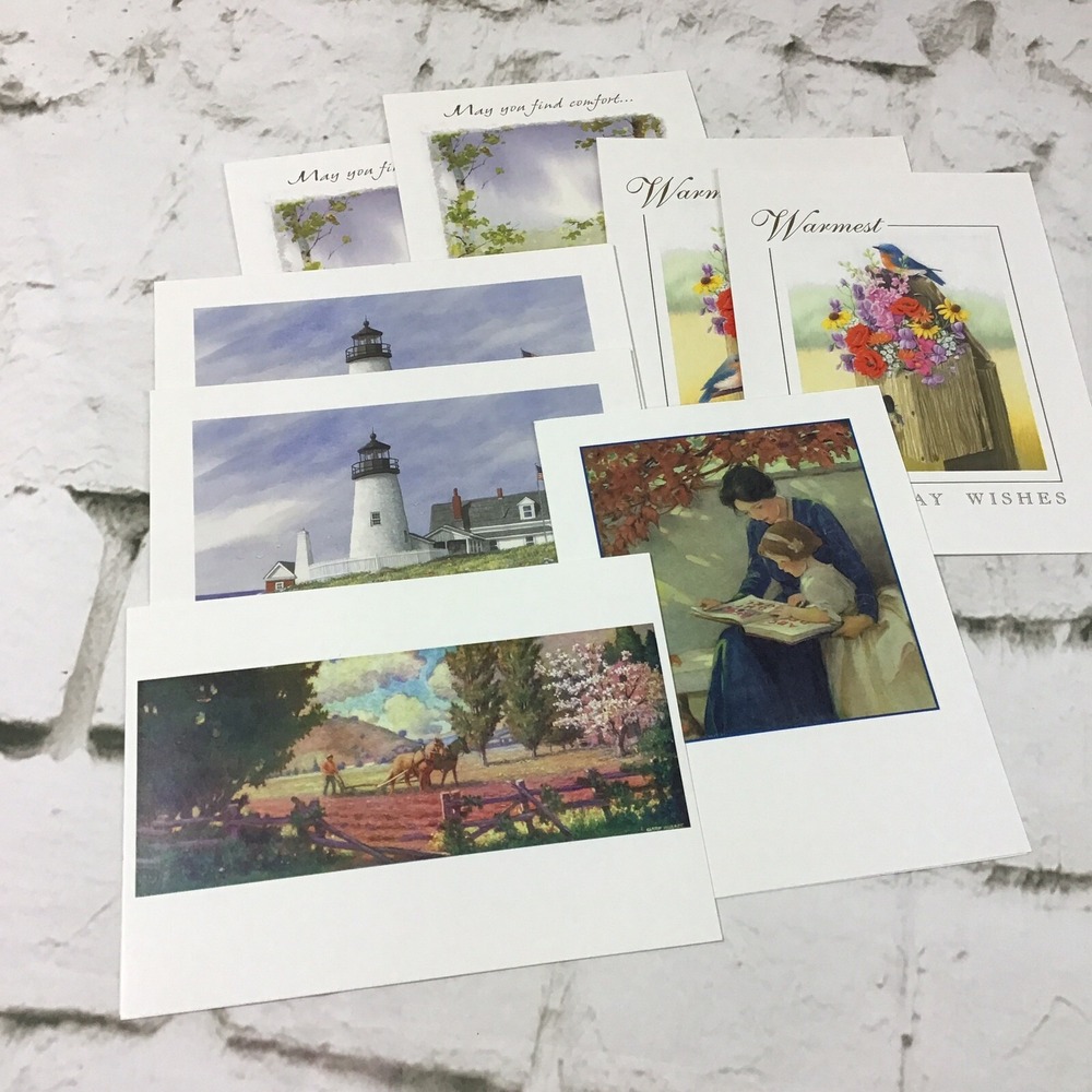 Greeting‎ Cards Assorted Lot Of 8 Happy Birthday Some Blank Inside Lighthouses